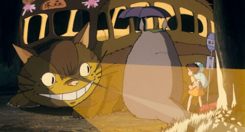 Mei Satsuki My Neighbor Totoro Catbus Arrival Scene Wallpaper