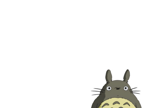 My Neighbor Totoro Minimal White Background Wallpaper