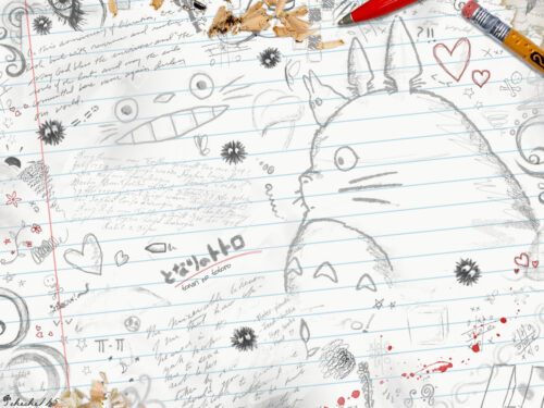 My Neighbor Totoro Notebook Sketch Doodle Wallpaper