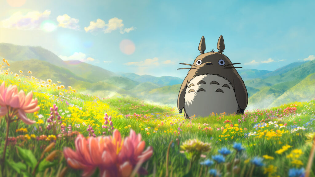 Totoro My Neighbor Totoro Flower Meadow Wallpaper