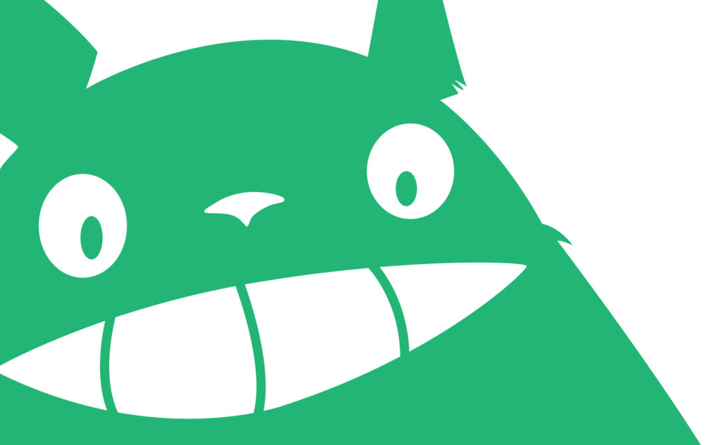 Totoro My Neighbor Totoro Minimal Green Art Wallpaper